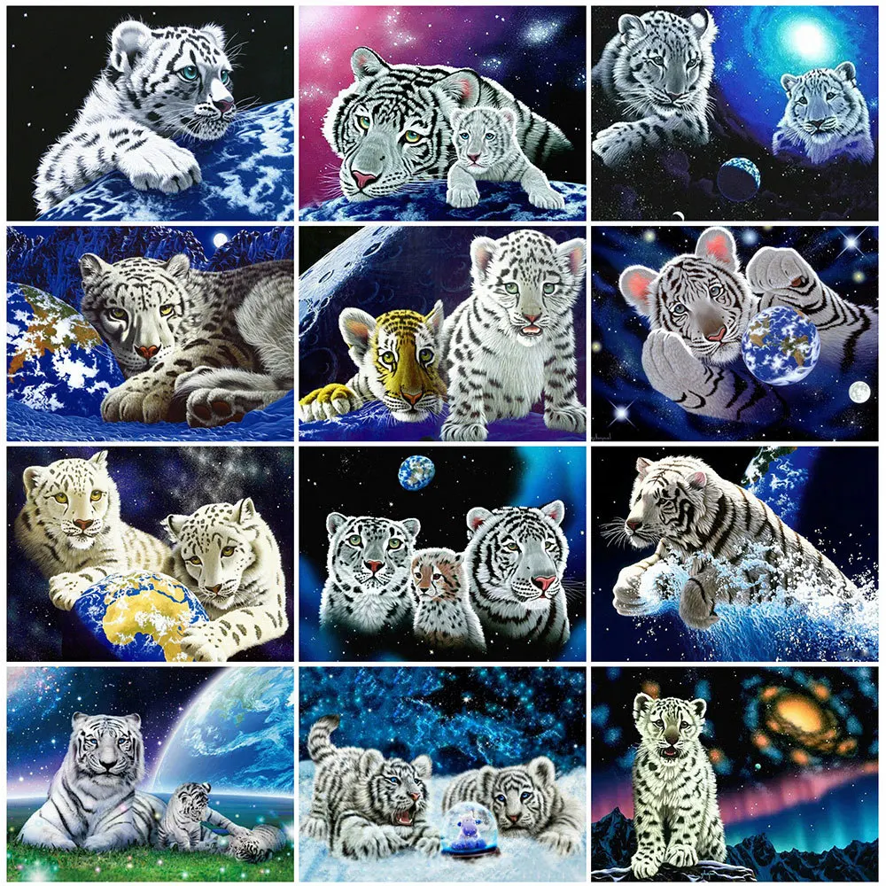 

Алмазная живопись, животные, полная круглая вышивка, планета, вышивка, ручная работа, набор для настенного искусства, домашний декор