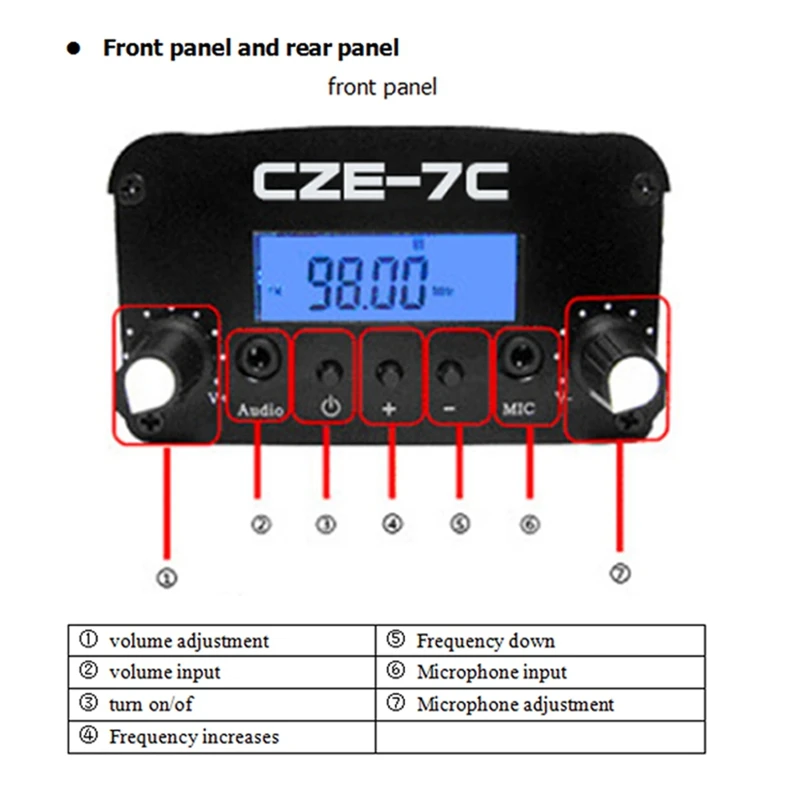 7W FM Transmitter Campus Drive-In Church Cinemas Wireless Broadcast Stereo Radio Station US PLUG