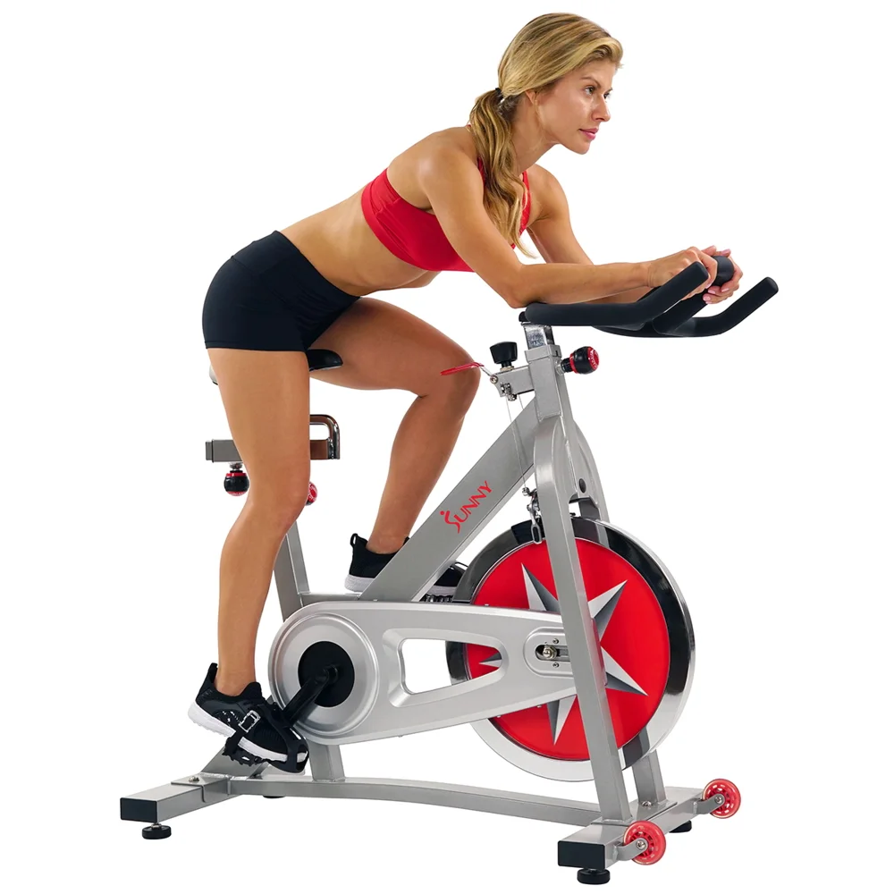 

Stationary Chain Drive 40 lb Flywheel Pro Indoor Cycling Exercise Bike Trainer, Workout Machine, SF-B901