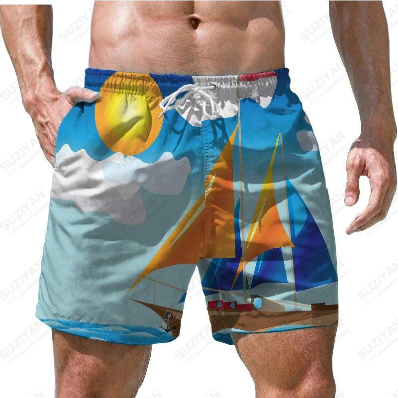 Забавные Гавайские пляжные шорты