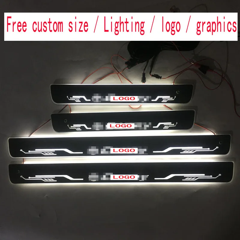 

4PCS led door sill plate strip welcome light threshold guard protectors for toyota Camry 2012 2013 2014 2015 2016 2017