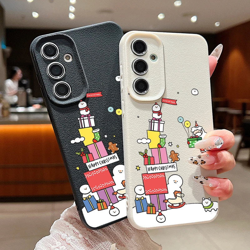 Рождественский подарок Чехол для Samsung Galaxy S24 S23 Ultra S22 S21 S20 FE A14 A15 A16 A25 A34 A35 A52 A53 A54 A55 5G
