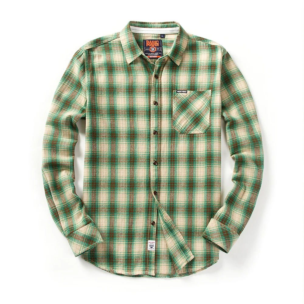 Yellow Plaid Shirts for Men Long Sleeve Cotton 2022 New Fashion Spring Autumn Chemise Homme Mens Checkered Shirt Mens Blouse