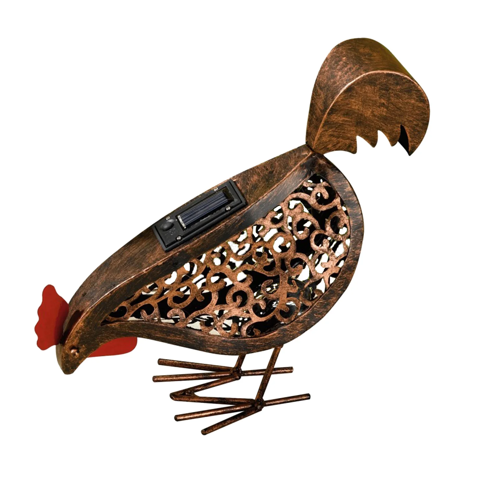 

Durable Scroll Hens Ornament Lawn Home Decor Outdoor Garden Iron Night Lamp DIY Solar Light Waterproof Accessories Art Craft Led