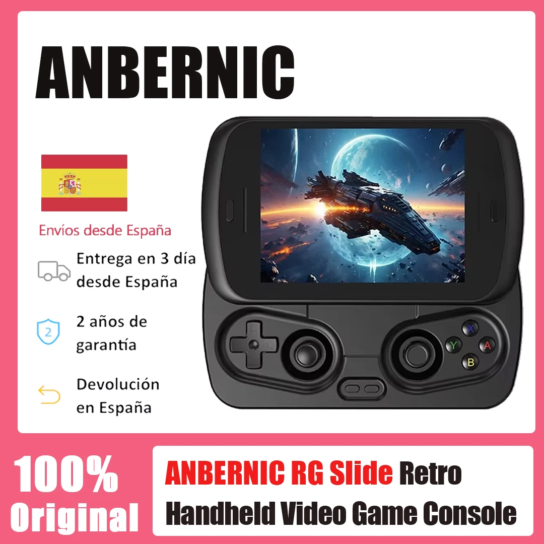 ANBERNIC RG Slide Handheld Game Console, 4.7-inch 120Hz Touchscreen, DP Output, Unisoc Processor, Android OS, Supports PSP/PS2