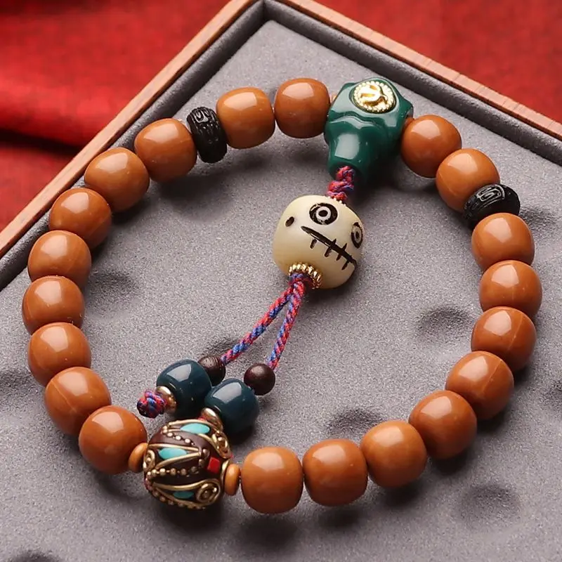 Оригинальный браслет с головой Обезьяны из ореха резьба в виде старой