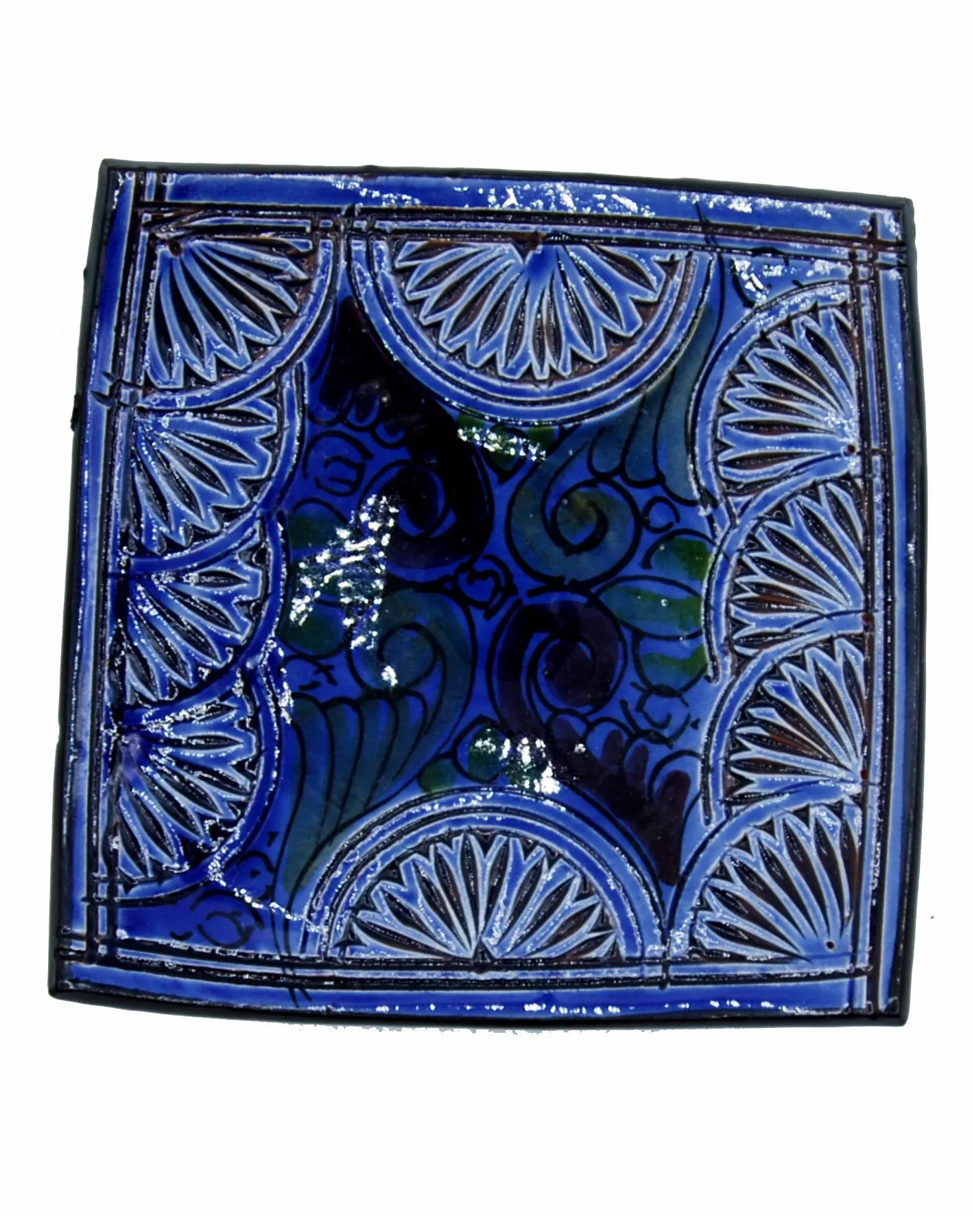 Тарелка для этнических поделок керамическая Терракотовая стена до Марокко 1206190906