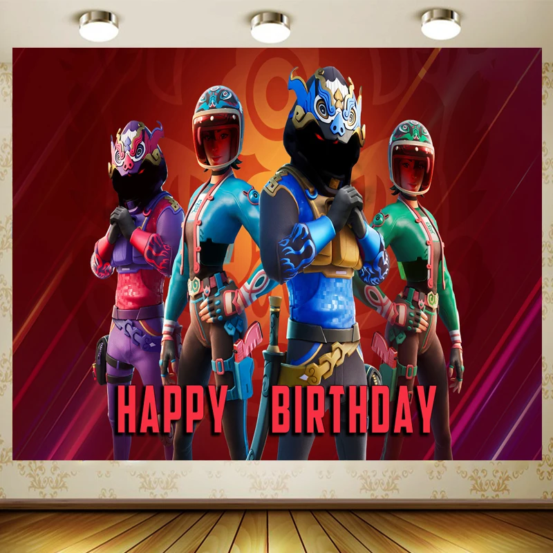 Fortnitee товары для дня рождения украшения индивидуальный игровой фон баннер