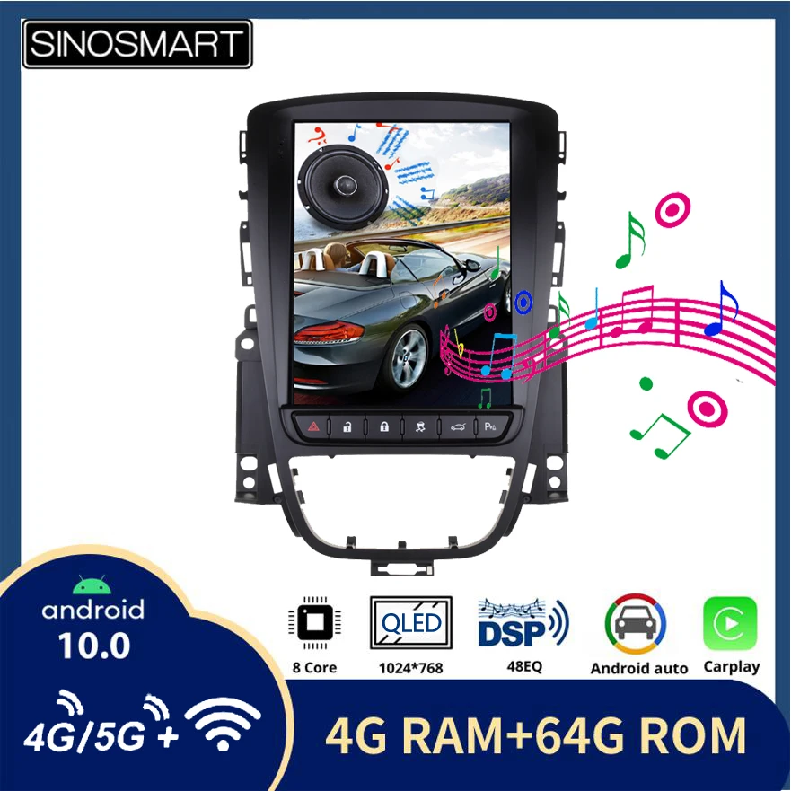 

Sinosmart Tesla Style Car GPS Radio Navigation Player for Opel ASTRA J Multimedia Android Excelle XT/GT 2006-2016 Vetical Screen