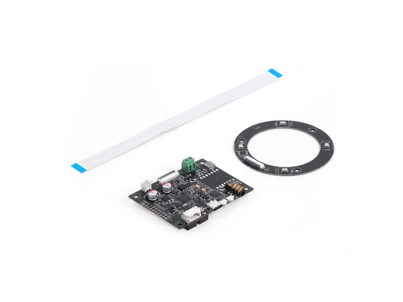 Фото reSpeaker Flex XVF3800 Круговой линейный микрофонный массив с 4 микрофонами и ИИ, 360° °   Захват голоса на больших расстояниях, USB/I2S для робототехники и воплощенного ИИ №4