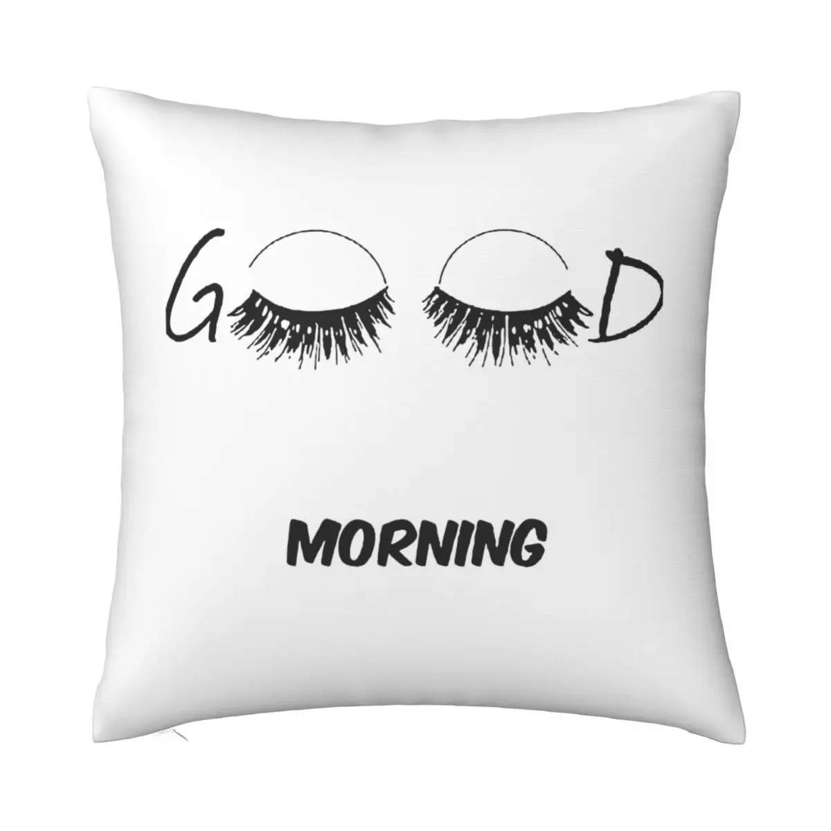 

Eyelash Good Moring Pillowcase Printed Fabric Cushion Cover Decor Beautiful Eyes Throw Pillow Case Cover Bed Drop Shipping 18"