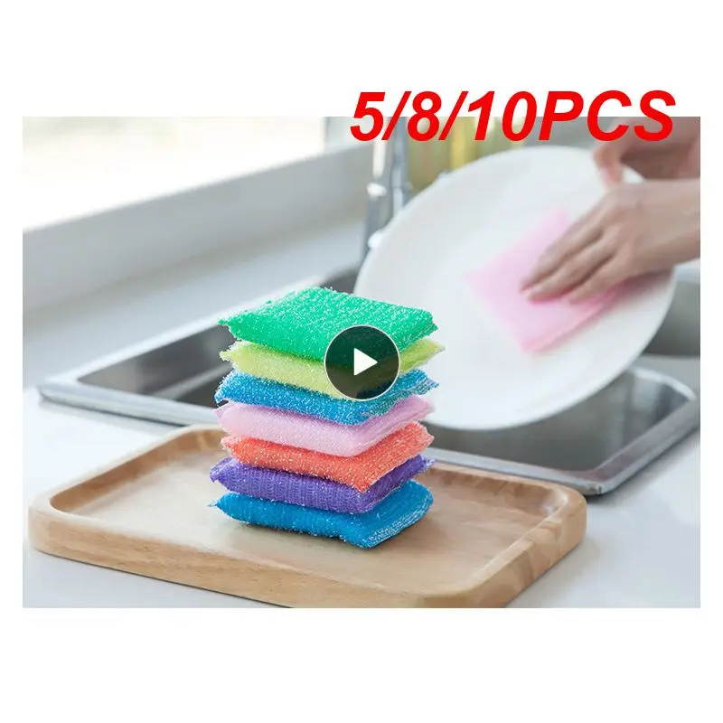 

5/8/10PCS Household Sponge Home Kitchen Cleaning Brush Washing Pan Scrub Sponges For Dishwashing Kitchen Accessories Gadget Sets