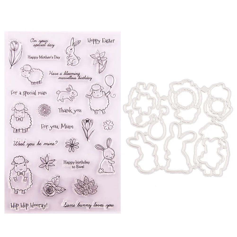 

Silicone Clear Stamps Different Themed Patterns DIY Scrapbooking Photo Album Diary Making Decoration Transparent 1 Set Style 5