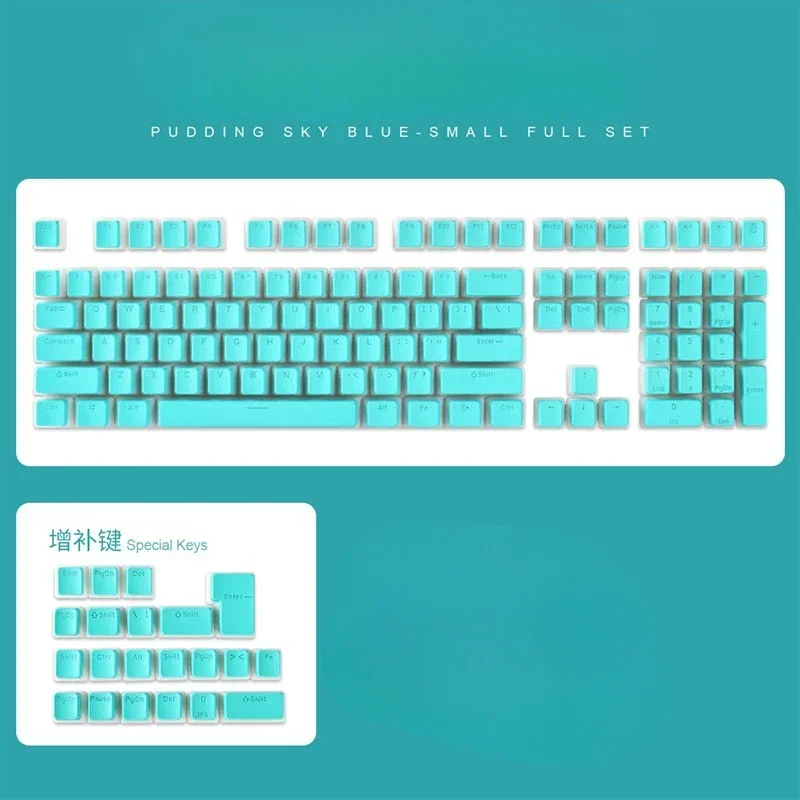 RK100/860/98/84/68P/61/96 Механическая клавиатура J Keycap PBT Pudding Двойная кожа Молочные