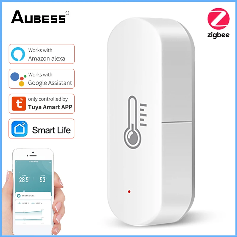 

Датчик температуры Aubess Tuya ZigBee для умного дома, работает с приложением Amazon Alexa Google Home