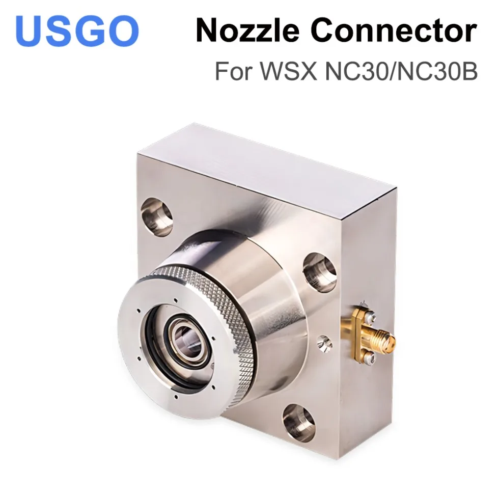 

USGO WSX Fiber Cutting Nozzle Connector Capacitive Sensor Ceramic Holder for WSX NC30 NC30B Laser Head Metal Cutting Part