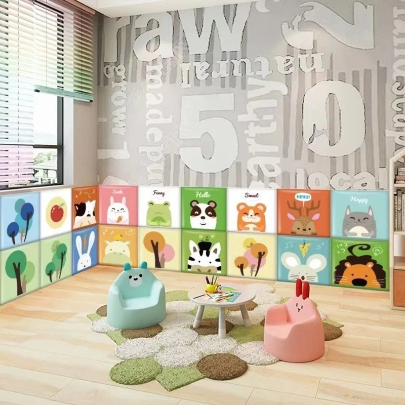 

Headboard self-adhesive soft bag tatami look anti-collision children's bedroom