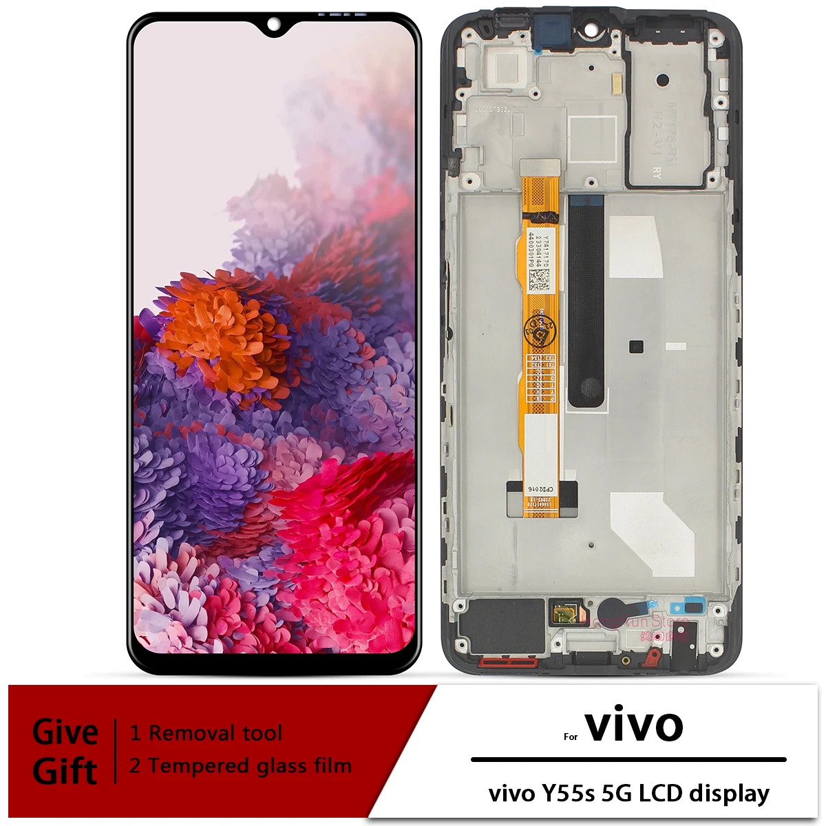 6,58 'оригинальный для VIVO Y55s 5G ЖК-дисплей сенсорный экран сменный дигитайзер в сборе для VIVOY55s 5G LCD