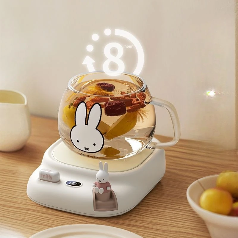 Фото Аниме-подставки для кружек Miffy с подогревом до 55-75 градусов ℃   Умные термостойкие подставки для чашек: милые, кавайные, новые, для офиса №4