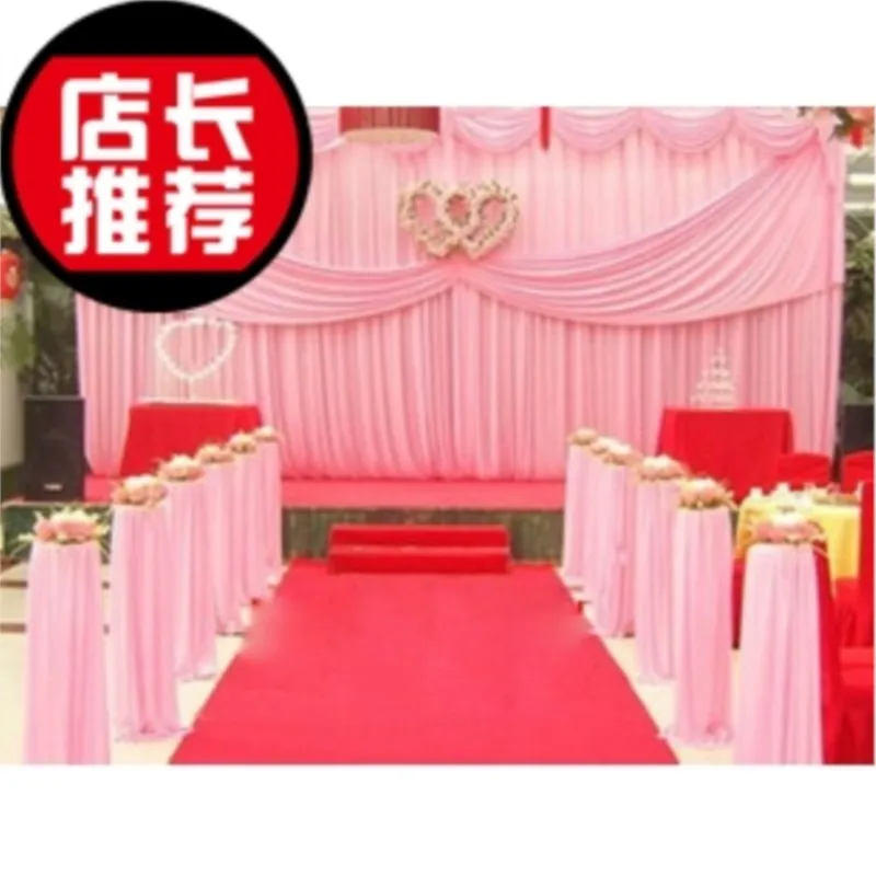 

Romantic 3X6Meters Ice Material Soft Wedding Backdrops Wedding stage decor