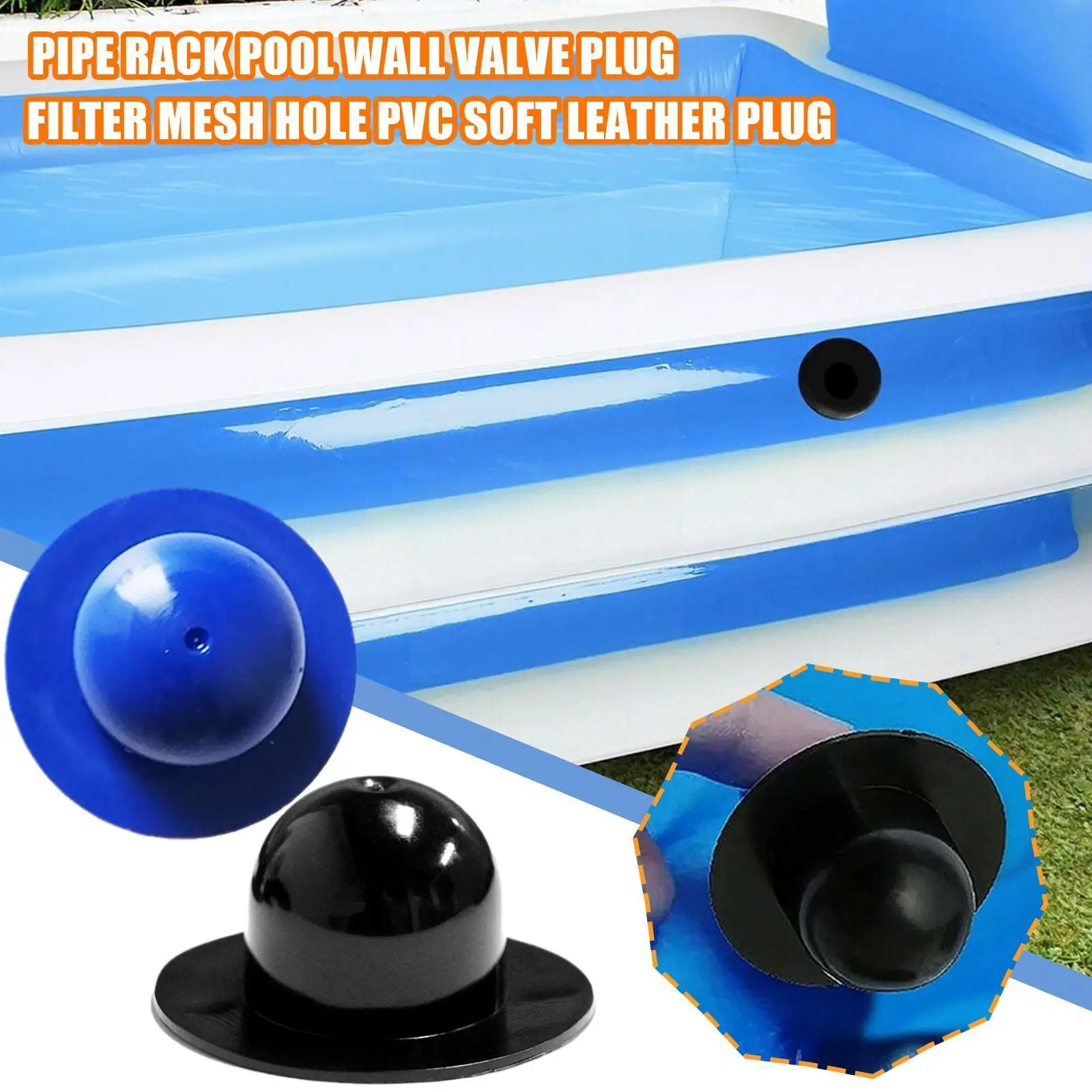 

Black Blue Swimming Pool Plugs Plastic For Intex Pool Wall 1500 Gph For Universal Strainer Filter Screen Hole H8u8