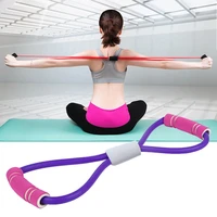 home fitness yoga equipment elastic belt female practice open shoulder beauty back artifact pilates eight character rope