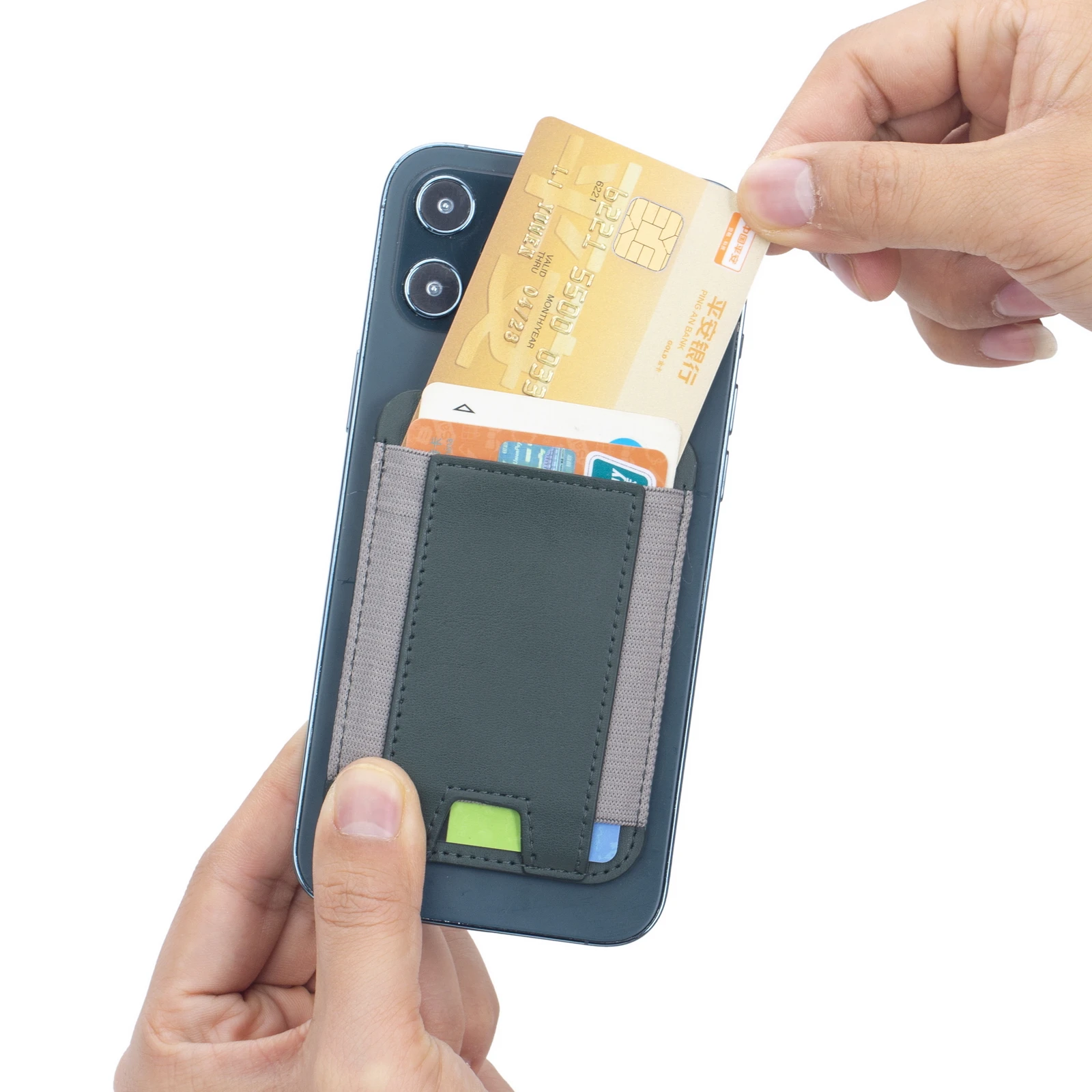 

Magnetic Leather Elastic force Slot Card Holder Wallet Phone Case For iPhone 12 13 14 ProMax 14Plus Magsafe Accessories Cover