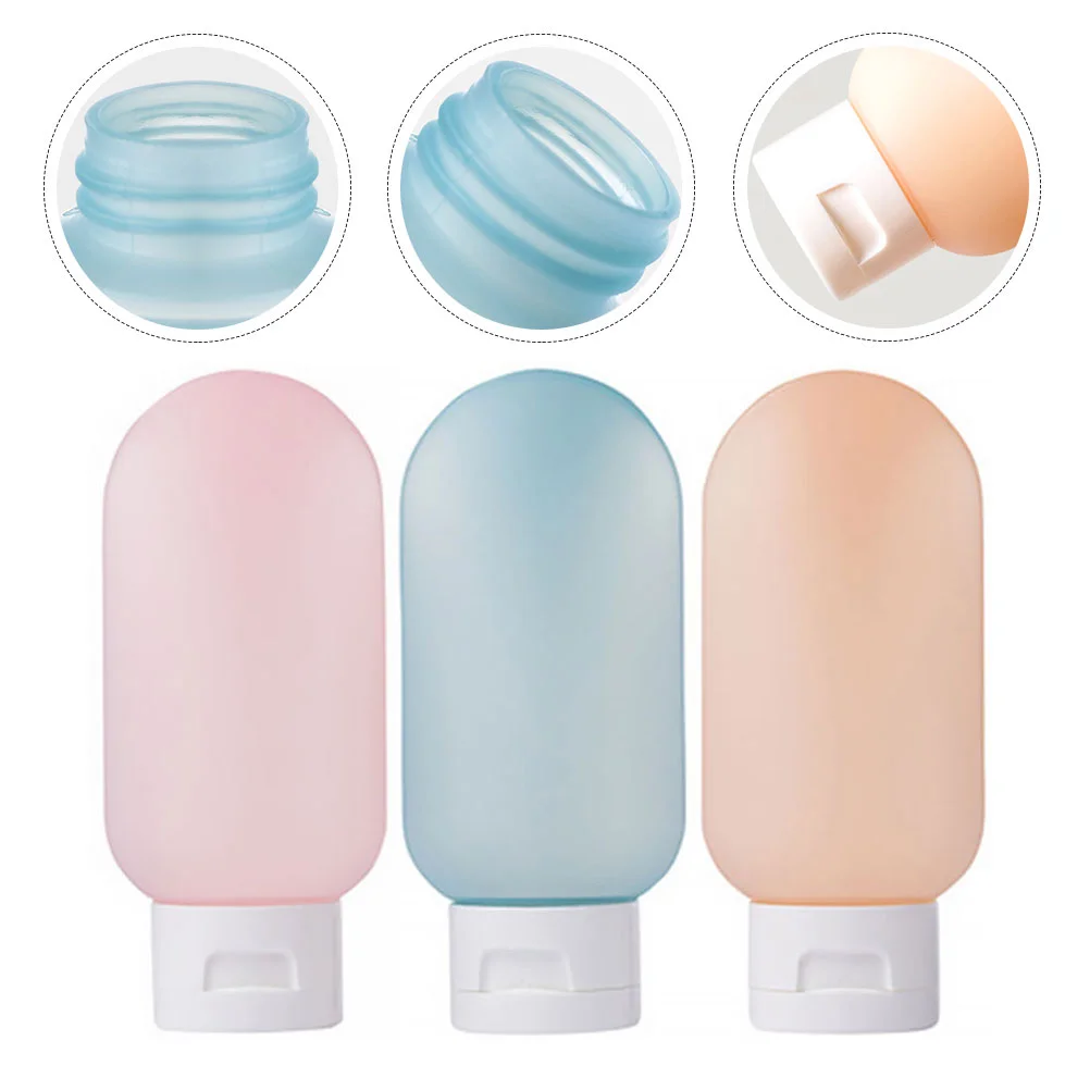 

3Pcs Bottle Travel Vials Travel Shampoo Tube Squeezable Container Bottle Travel Toiletries Container