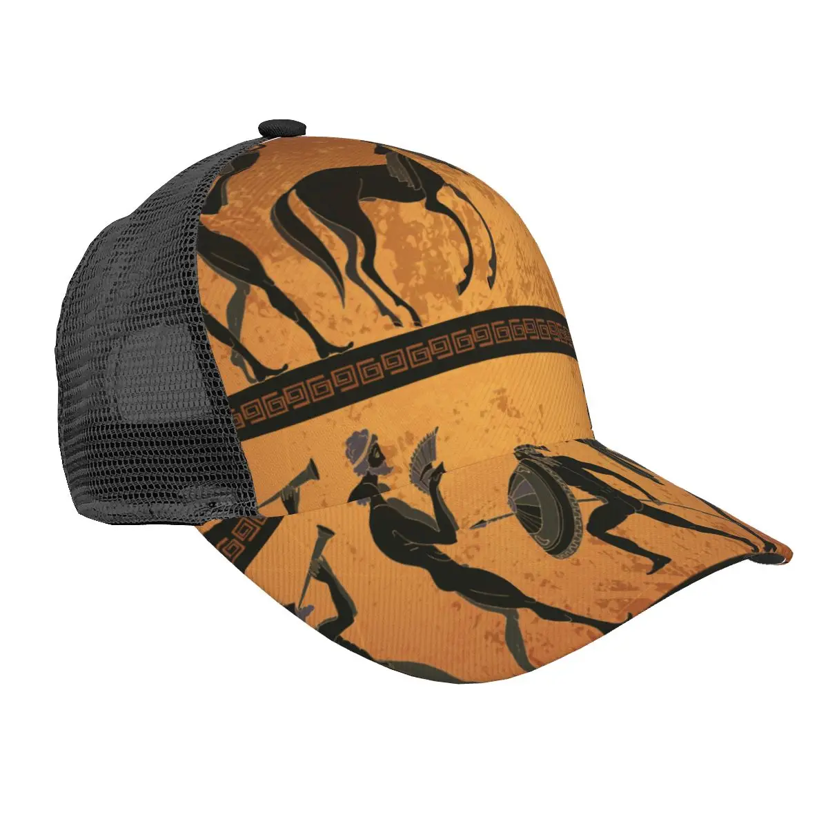 

Summer Unisex Cap Male Breathable Mesh Snapback Hat Ancient Greece Scene Figure Pottery Ancient Greek Mythology Casual Sport Hat