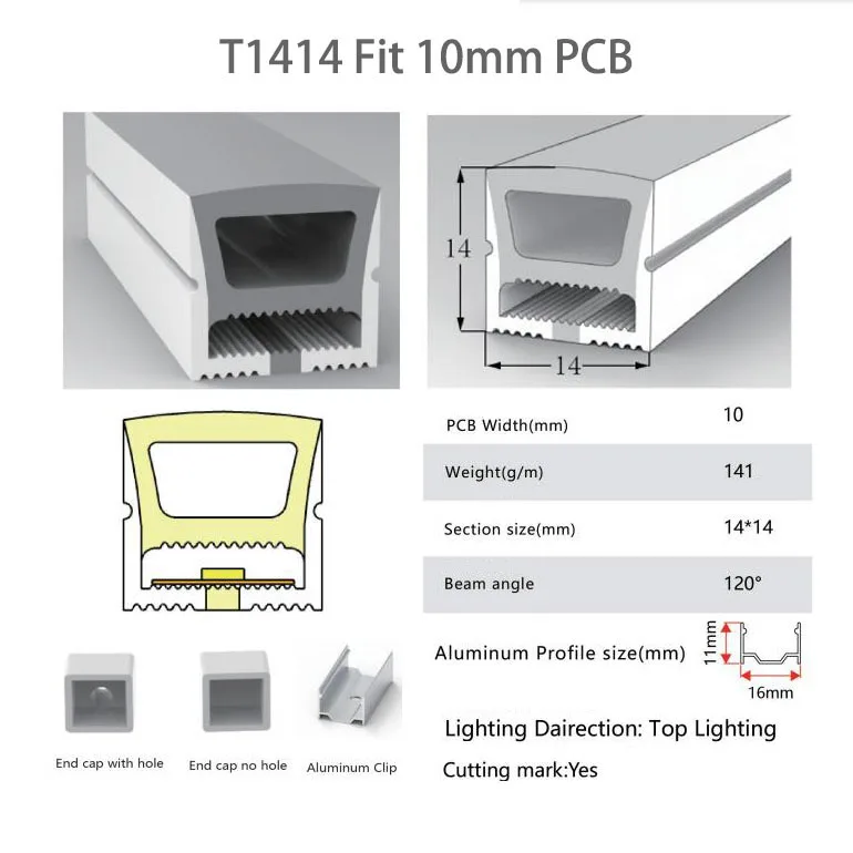 

WS2812B/WS2811 LED неоновая силиконовая трубка TNALANT IP67 водонепроницаемая белая/черная 1-5 м