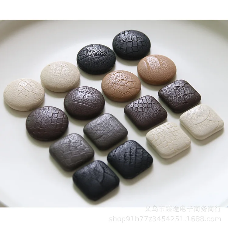 

5 шт., змеиная кожа, блестящая кожаная кнопка, аксессуары для изготовления ювелирных изделий своими руками