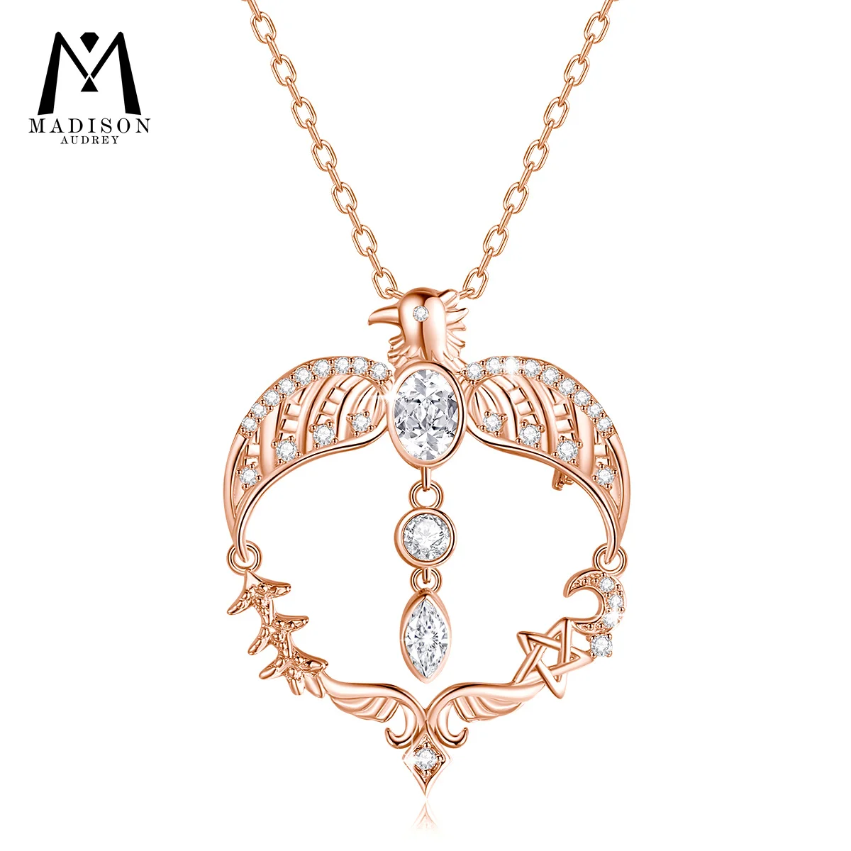 Женская Брошь из серебра 925 пробы с муассанитом