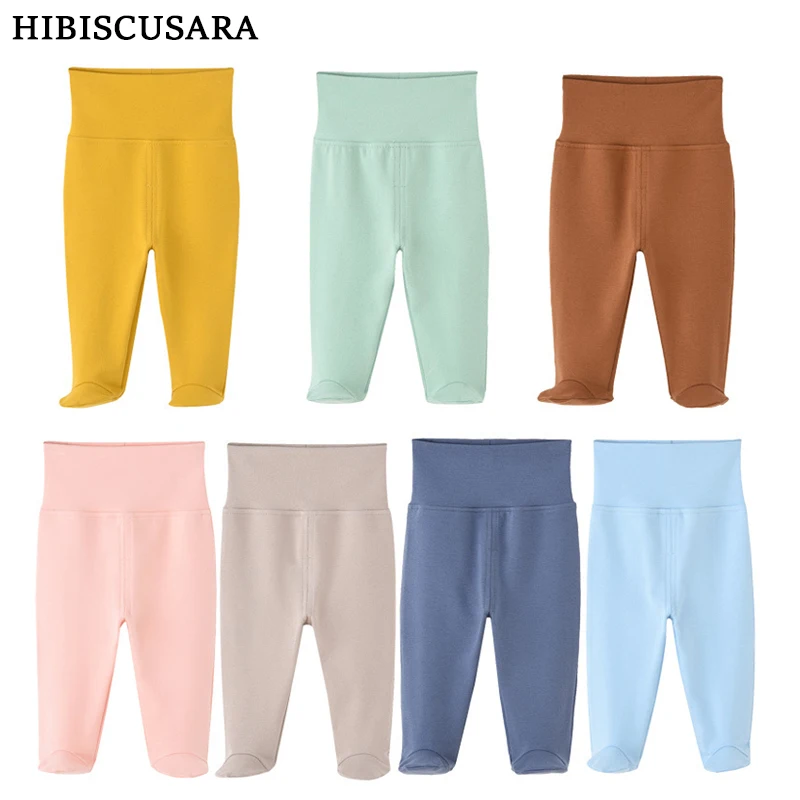 Spring Autumn Newborn Baby Pants For Boys Girls Organic Cotton PP Pants Infant High Waist Pyjama Trousers Panty hose