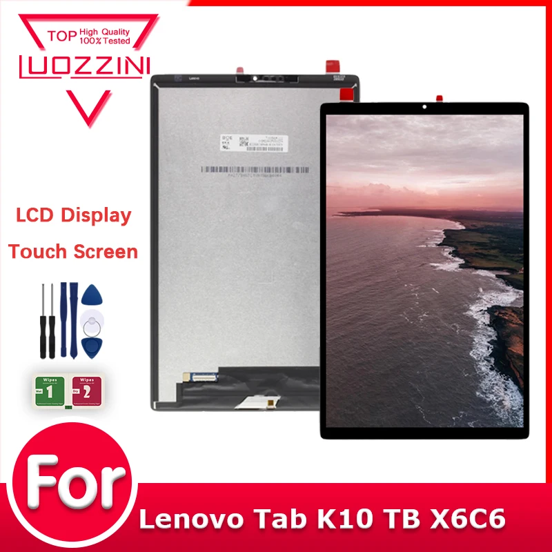 Фото Дисплей для Lenovo Tab K10 TB X6C6 TB-X6C6F LCD сенсорный экран дигитайзер запасные части 100% протестирован №1