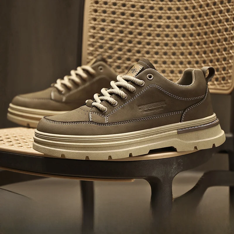 Мужские ботинки для подъема 0 см/8 см/6 см осенняя британская ретро Обувь мужские