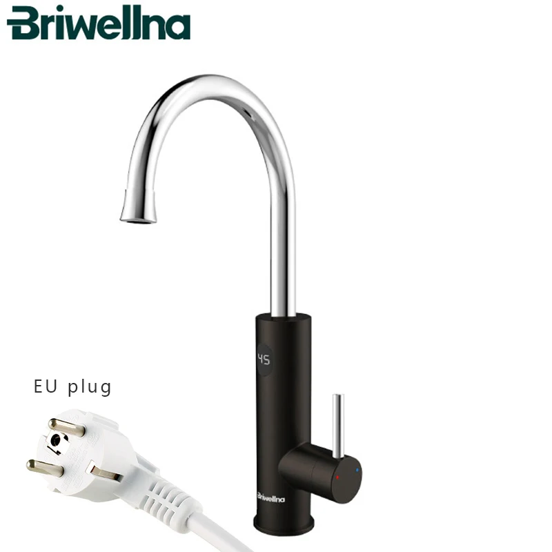 

Briwellna электрический водонагреватель, кухонный кран 2 в 1, поворотный нагревательный кран, смеситель, безрезервуарный водонагреватель, проточный электрический гейзер