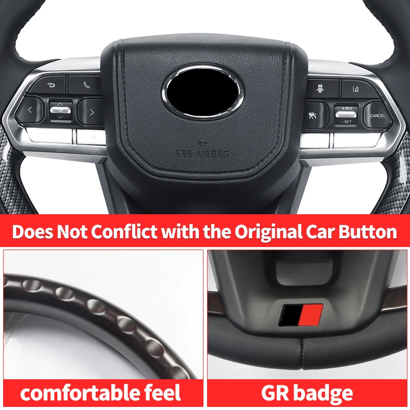 Для Toyota Land Cruiser Prado 150 Lc150 2010-2024 обновленный руль Lc300 в сборе аксессуары для