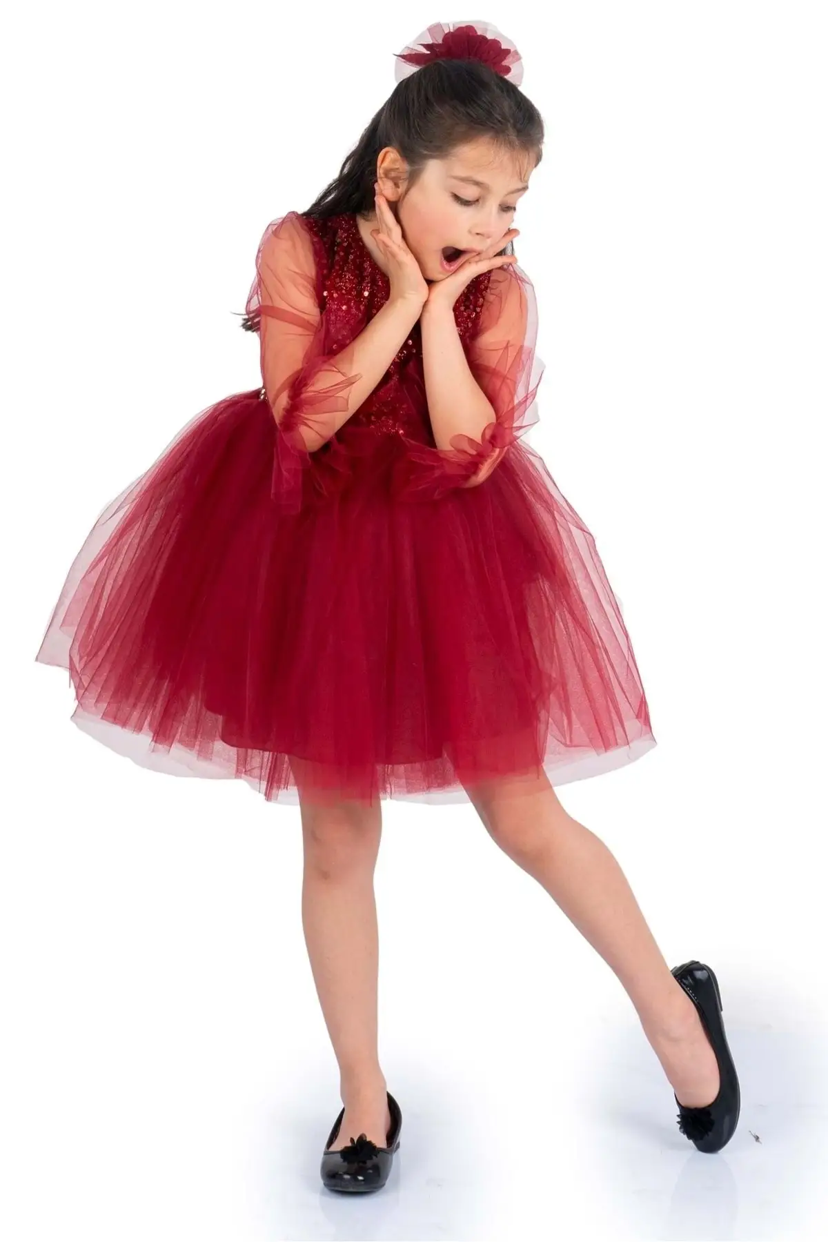 

Женское платье из полиэстера, длинное трикотажное платье с блестками и вырезом для велосипеда, обычная бордовая молния