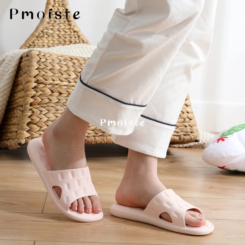 Indoor Slippers Summer Family Simplicity Solid Color EVA Slippers Non-slip Waterproof Lightweight Bathroom Slippers for Couple