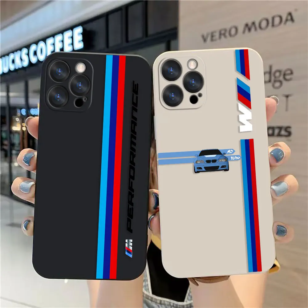 Case For Apple iPhone 14 13 12 11 Pro XS Max Mini X XR SE 7 8 6S Plus Case Cover Funda Cqoue Shell Capa Luxury M-BMW Sports Car