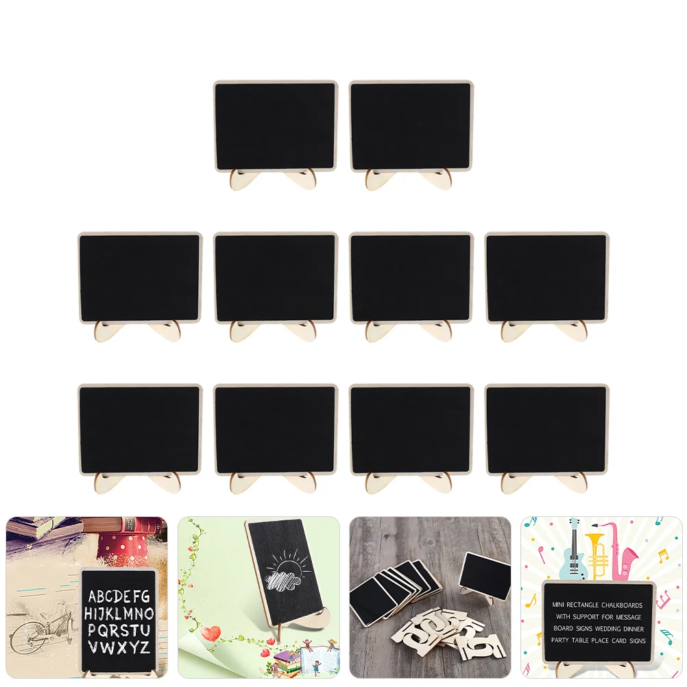 

10 Pcs Small Wooden Blackboard Mini Chalk Display Practical Letter Birthday Decoration Girl Chalkboard Signs Vision