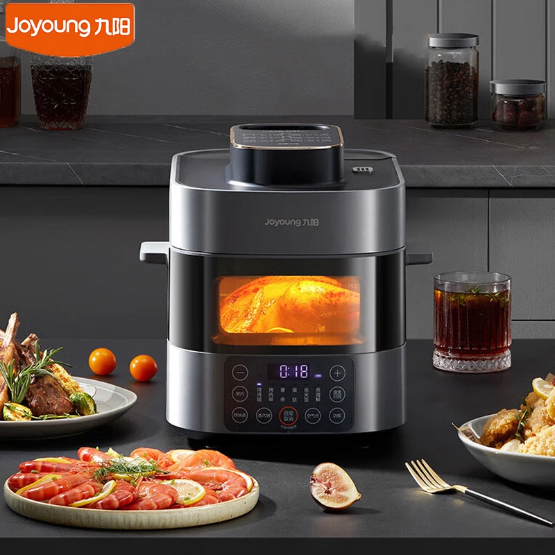 

Joyoung 3-in-1 Multifunction Air Fryer SF100 Household Electric Baking Oven Steam Oil-free Healthy Fryer 4L Stainless Steel Pot