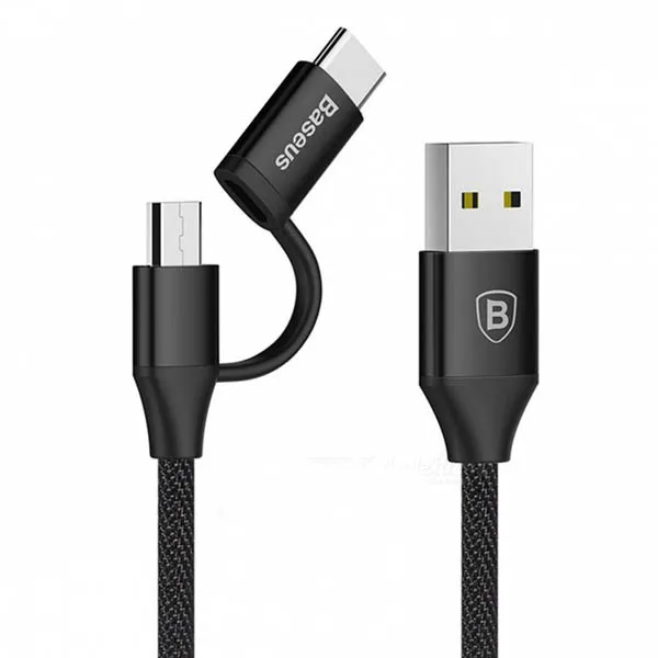 Baseus Дата кабель USB 2 in 1 для Micro & Type C Yiven|Кабели мобильных телефонов| |