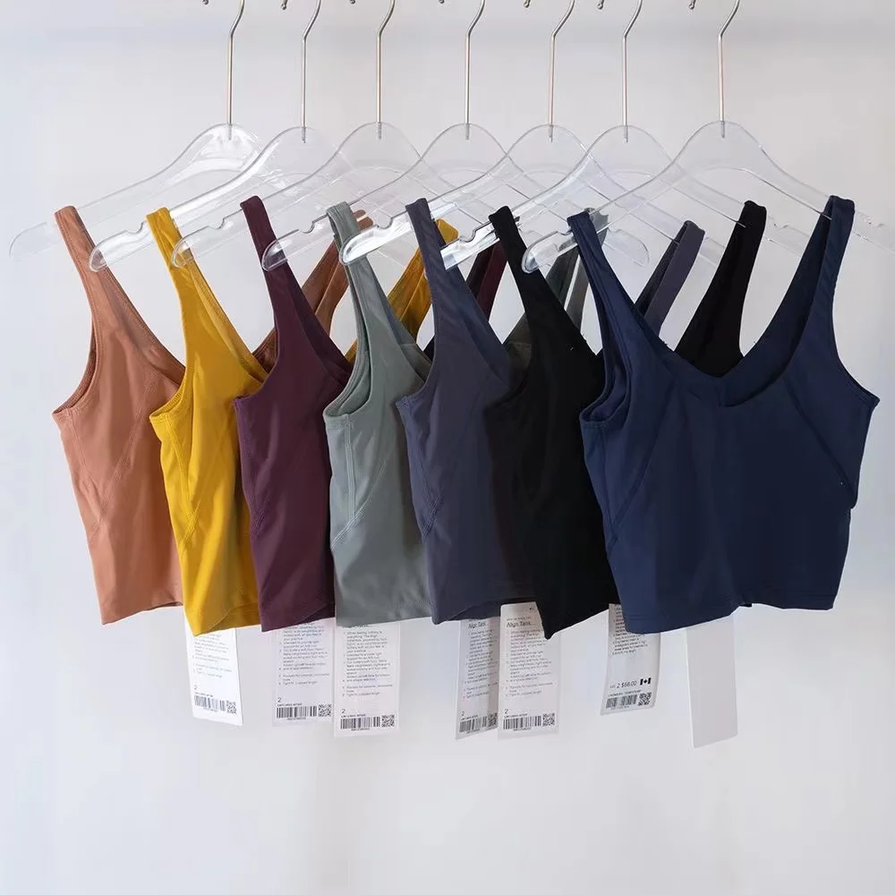 Lulu Align Beauty Back Yoga Bra Running Fitness Vest Sports Bra Shockproof Tops Women's Push-ups Gym Workout Women's Underwear