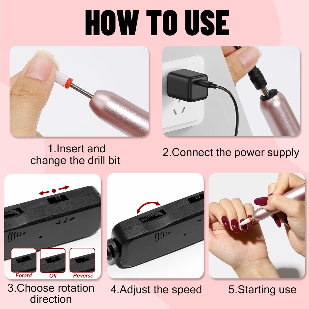 Набор для маникюра и педикюра 30000 об./мин.