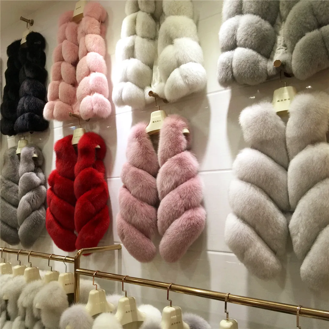 Fuax Fur Sleeveless Vest Jacket for Girl Slim Fur Vest Faux Fox Fur Long Ladies Vest Slim Stitching  Coats Veste Femme 2022