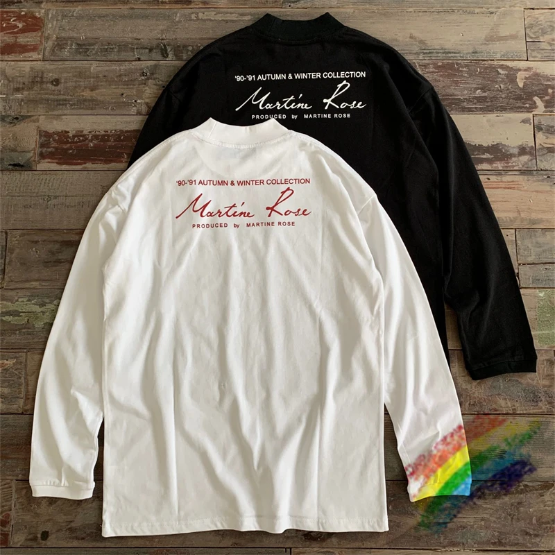 

Футболка с длинным рукавом MARTINE ROSE для мужчин и женщин, 1:1, лучшее качество, 2023ss, черная, белая футболка, топы, футболка