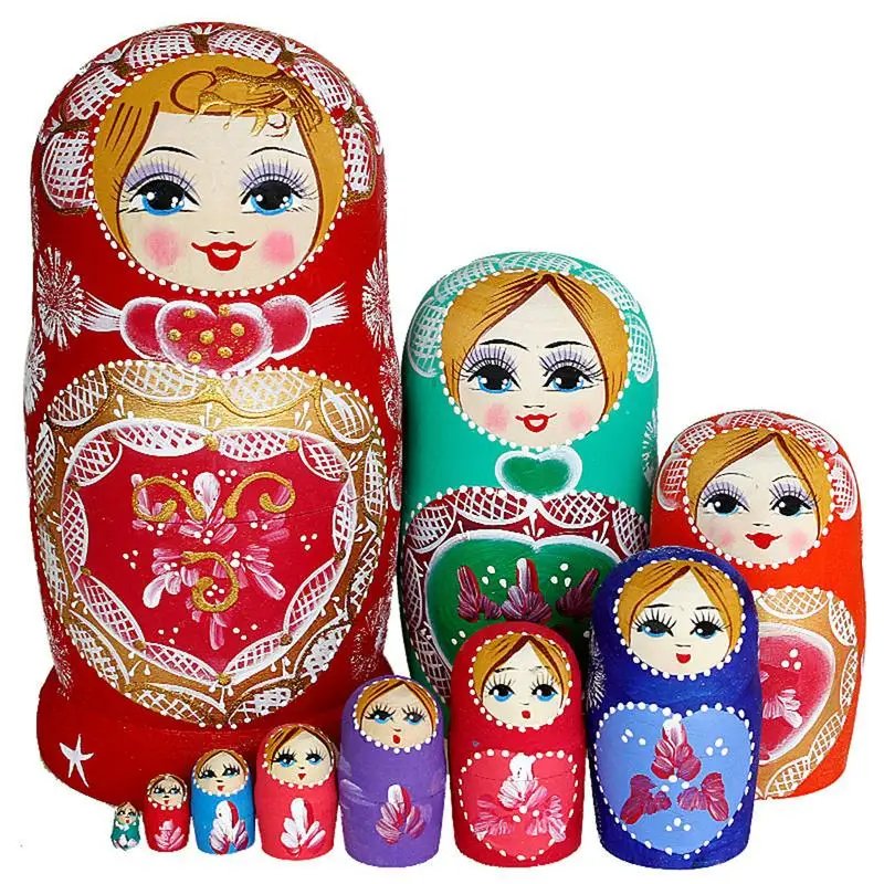 

Кукла-гнездо из липы, русская, ручная работа