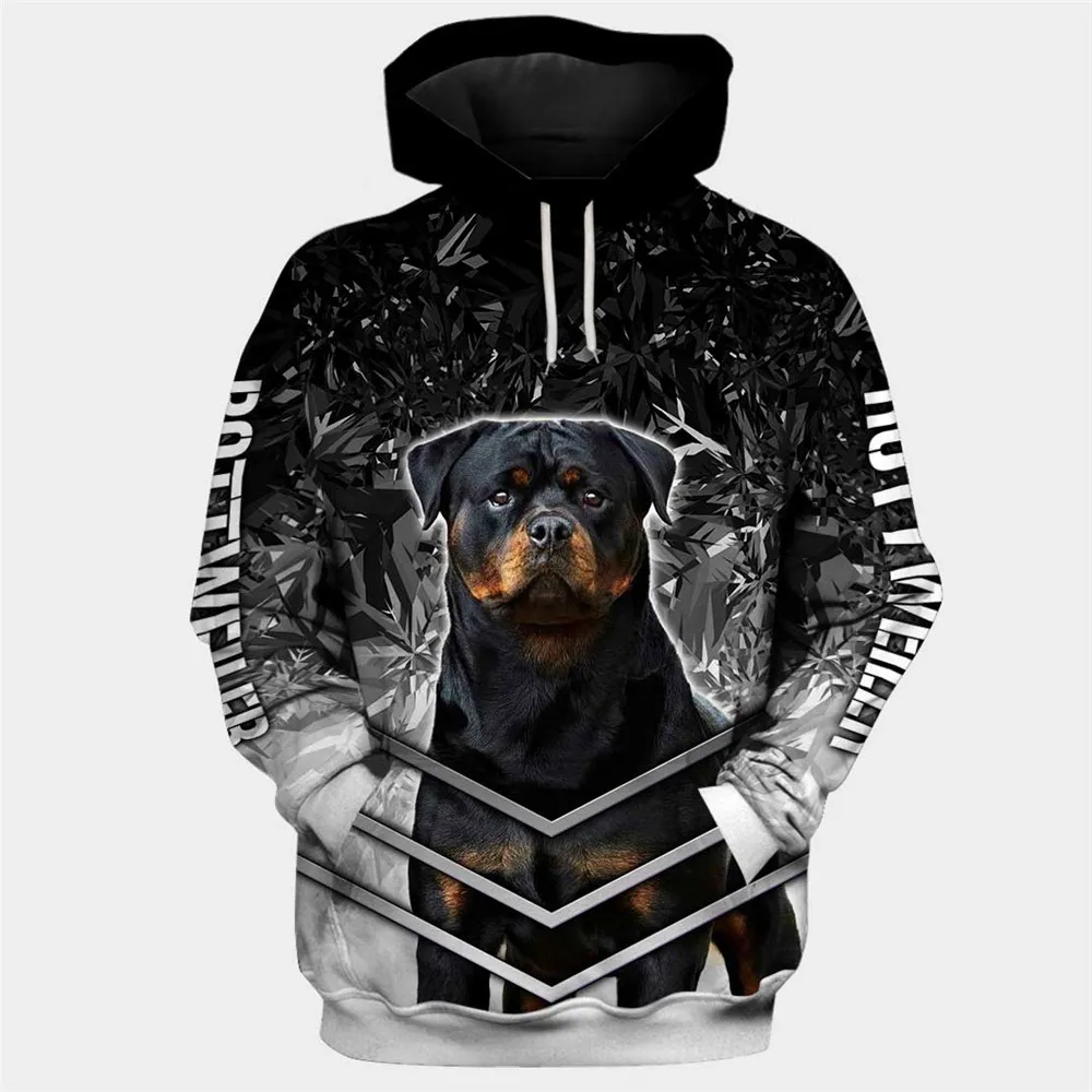 

CLOOCL Animal Hoodies 3D Graphic Kaleidoscope Dogs Rottweiler Hoodie Fashion Pocket Sweatshirts Pullovers Harajuku Streetwear