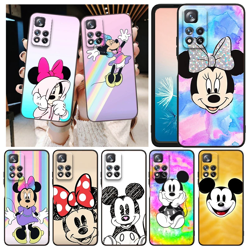 

Mickey mouse color Phone Case For Xiaomi Redmi Note 12 11E 11S 11 11T 10 10S 9 9T 9S 8T 8 Pro Plus 5G Black TPU Cover